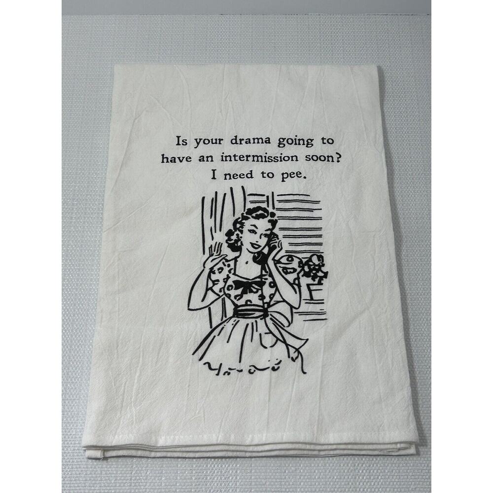 Drama‎ Intermission Flour Sack Kitchen Decorative Large Towel
